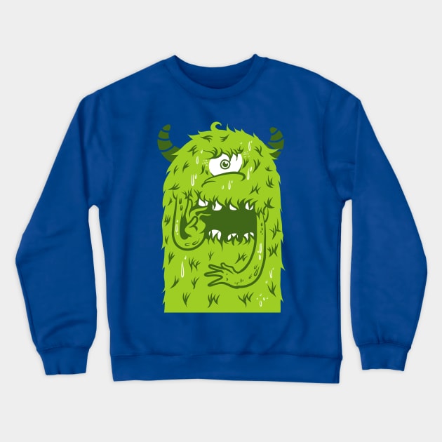 green monster one eye Crewneck Sweatshirt by Mako Design 